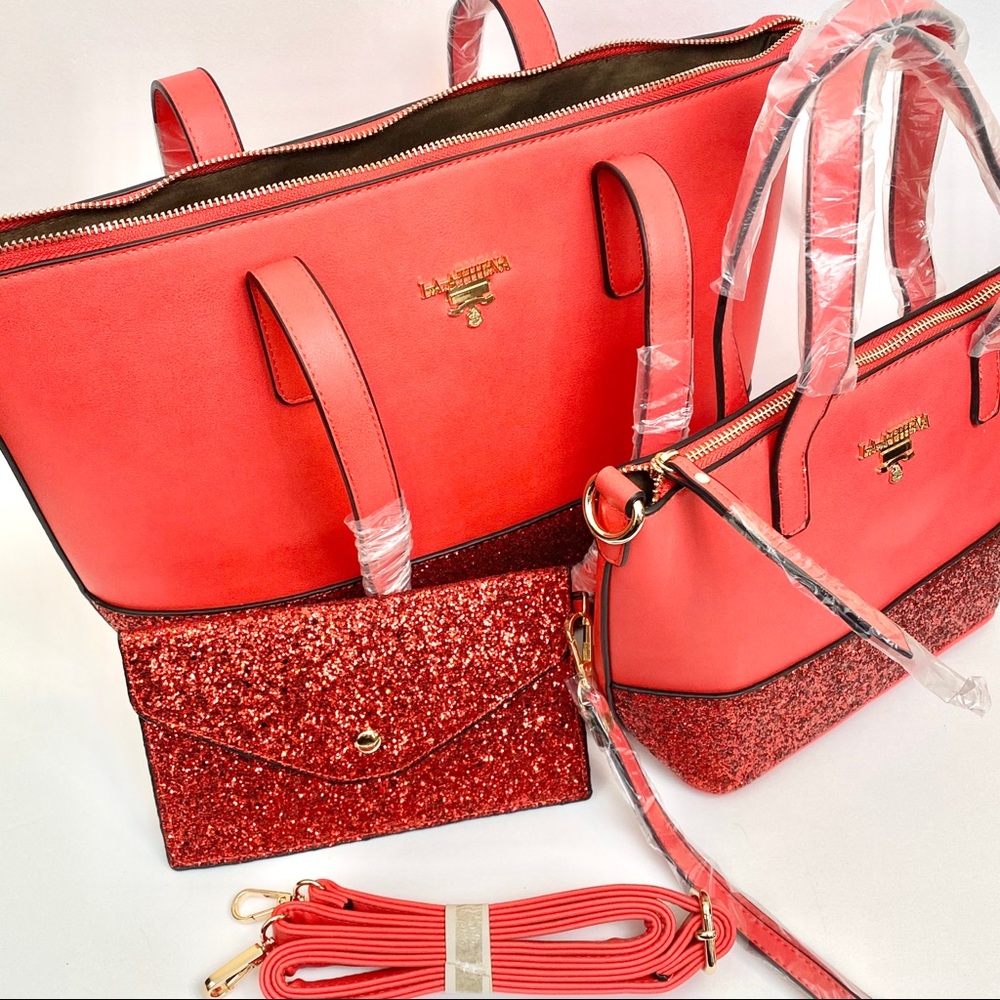 Women’s 3 Piece Faux Leather Bag Set
